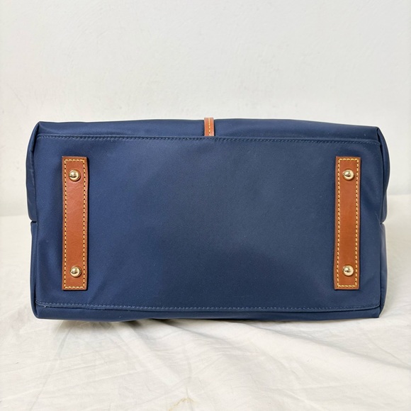 Dooney & Bourke Wayfarer Nylon Zip Sac Hobo Bag Purse Vachetta Leather Trim - Picture 16 of 17